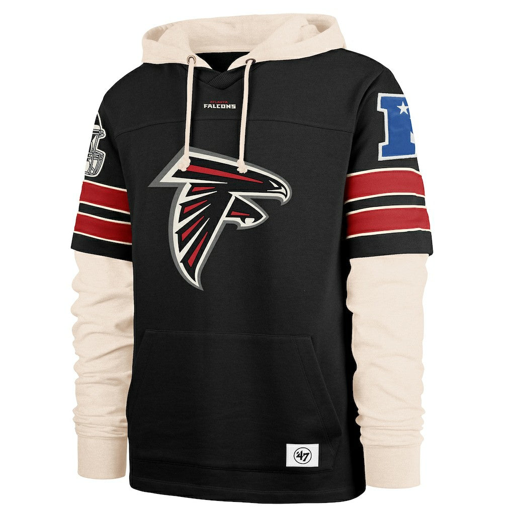 Atlanta Falcons '47 Split Zone Cornerback Duo Hoodie Black | 47 brand