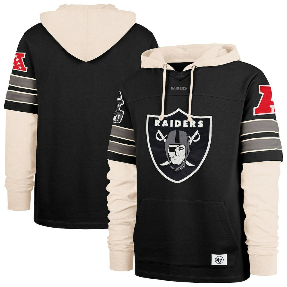 Las Vegas Raiders '47 Split Zone Cornerback Duo Hoodie Black | 47 brand