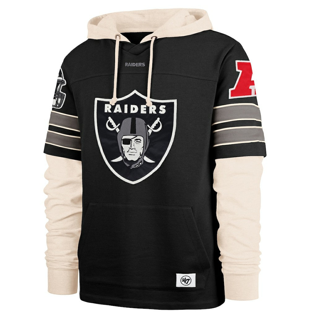 Las Vegas Raiders '47 Split Zone Cornerback Duo Hoodie Black | 47 brand