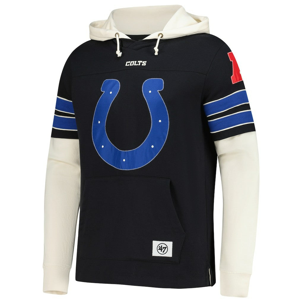 Indianapolis Colts '47 Split Zone Cornerback Duo Hoodie Black | 47 brand