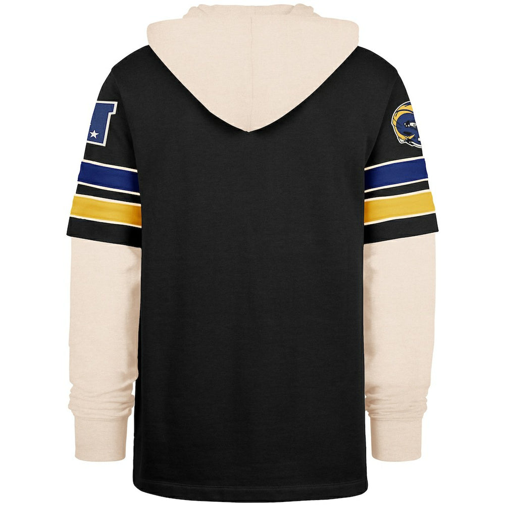 Los Angeles Rams '47 Split Zone Cornerback Duo Hoodie Black | 47 brand