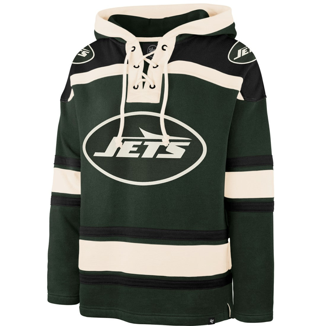 New York Jets '47 Men's Superior Lacer Hoodie Dark Green | 47 brand