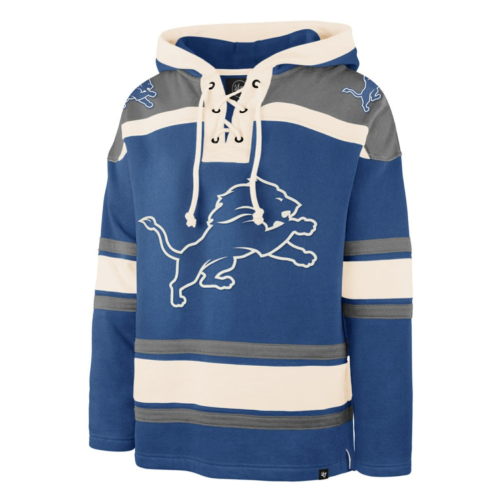 Detroit Lions '47 Men's Superior Lacer Hoodie Blue | 47 brand