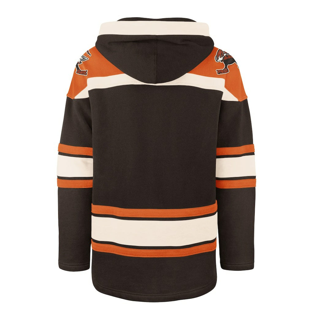 Cleveland Browns '47 Throwback Superior Lacer Hoodie Brown | 47 brand