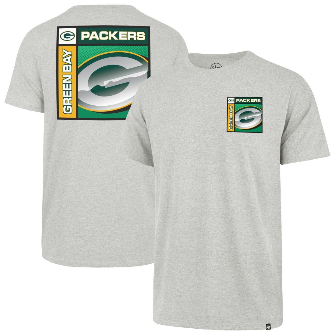 Green Bay Packers '47 Chrome Plate Franklin T-Shirt Gray | 47 brand