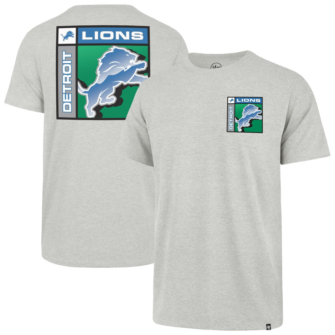 Detroit Lions '47 Chrome Plate Franklin T-Shirt Gray | 47 brand