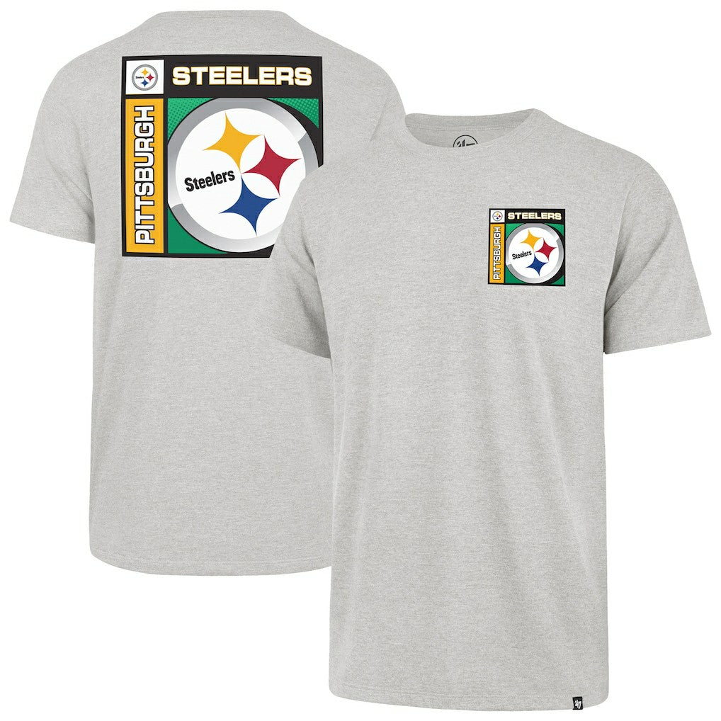 Pittsburgh Steelers '47 Chrome Plate Franklin T-Shirt Gray | 47 brand