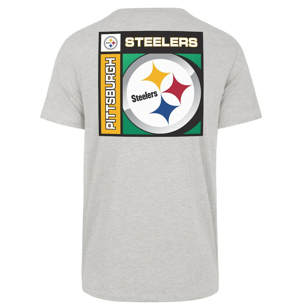 Pittsburgh Steelers '47 Chrome Plate Franklin T-Shirt Gray | 47 brand