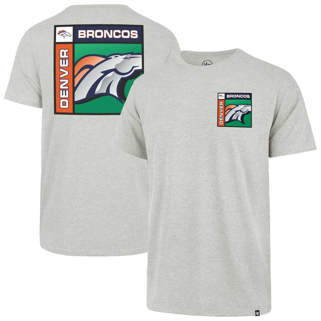 Denver Broncos '47 Chrome Plate Franklin T-Shirt Gray | 47 brand