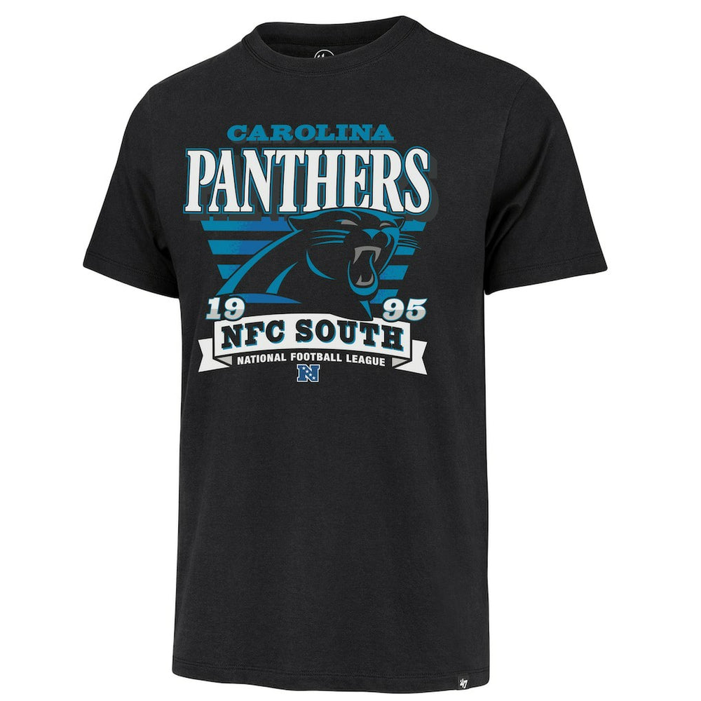 Carolina Panthers '47 Stripe Splash Franklin T-Shirt Black | 47 brand
