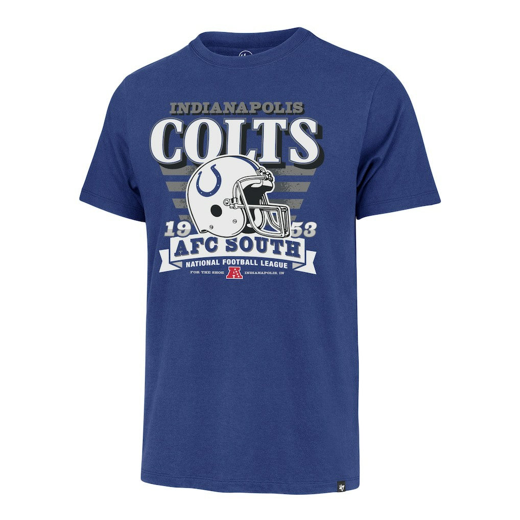 Indianapolis Colts '47 Stripe Splash Franklin Throwback T-Shirt Royal | 47 brand