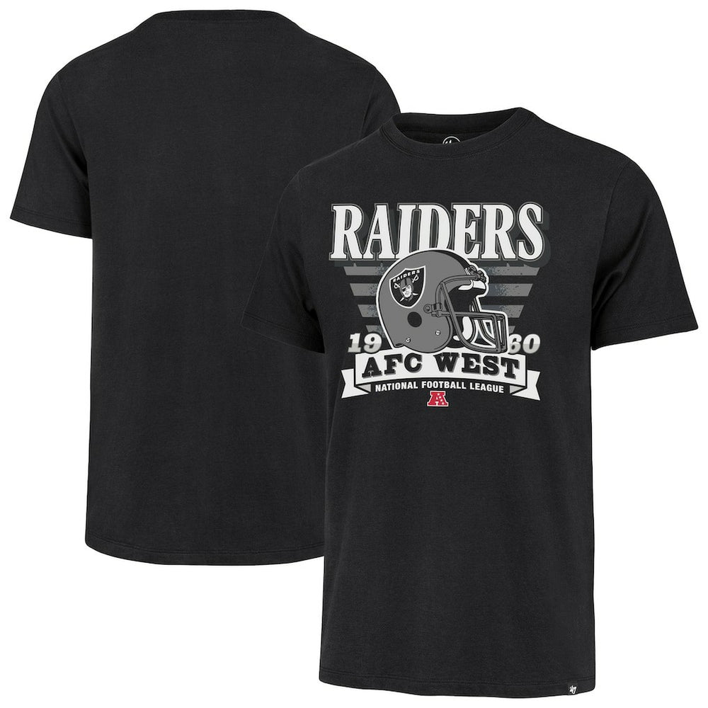 Las Vegas Raiders '47 Stripe Splash Franklin Throwback T-Shirt Black | 47 brand