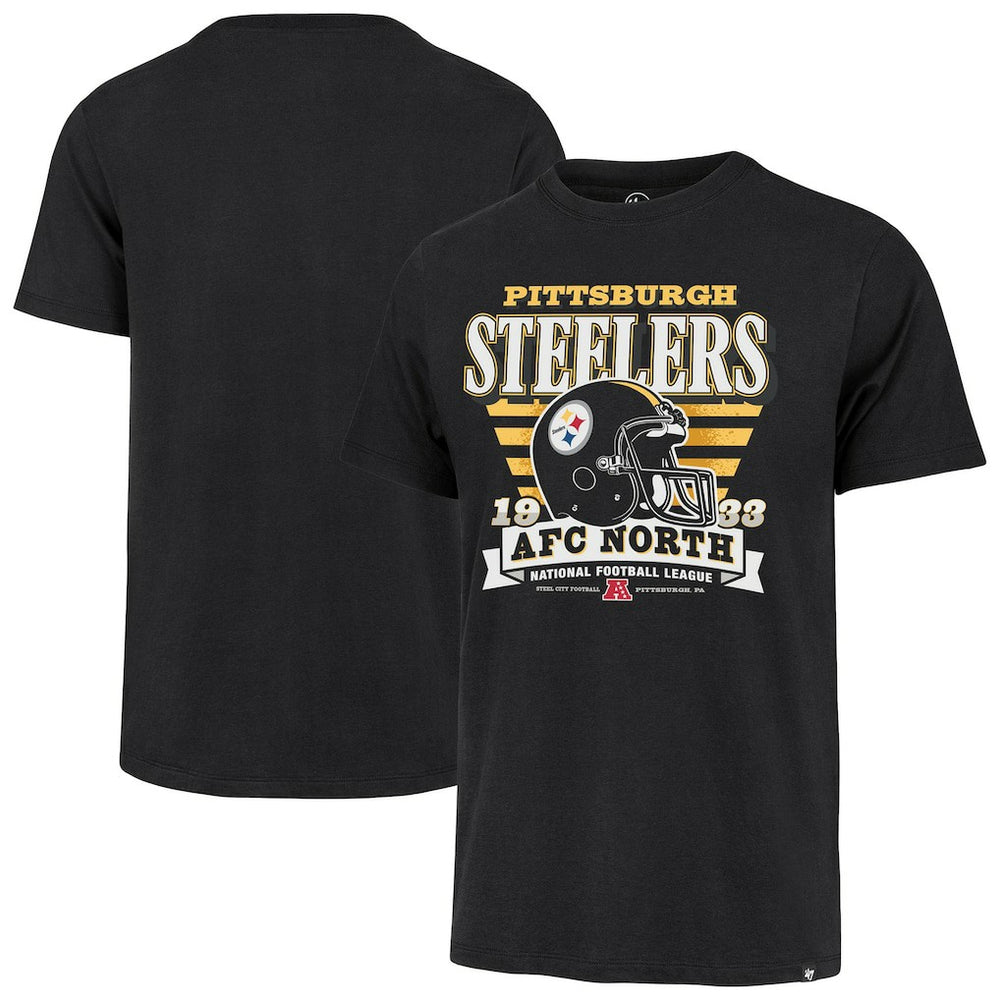 Pittsburgh Steelers '47 Stripe Splash Franklin Throwback T-Shirt Black | 47 brand