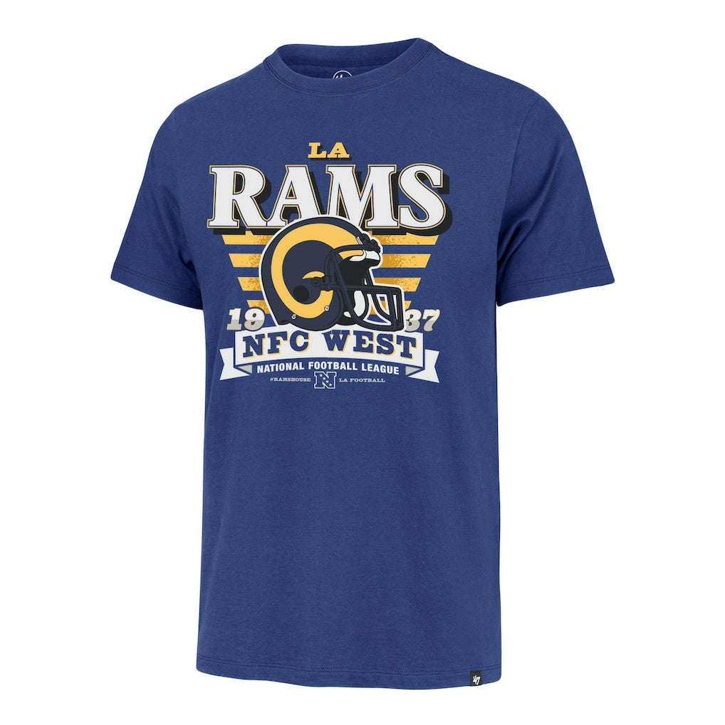 Los Angeles Rams '47 Stripe Splash Franklin Throwback T-Shirt Royal | 47 brand