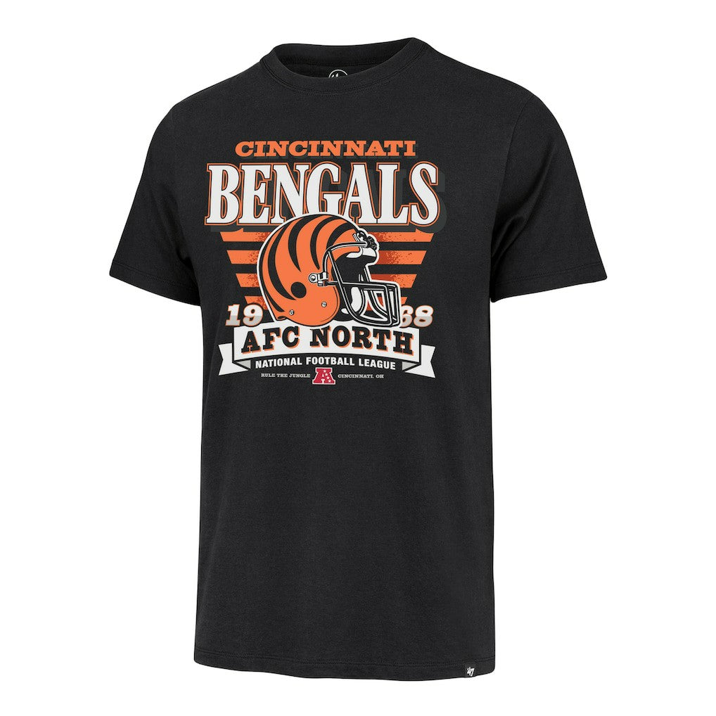 Cincinnati Bengals '47 Stripe Splash Franklin Throwback T-Shirt Black | 47 brand