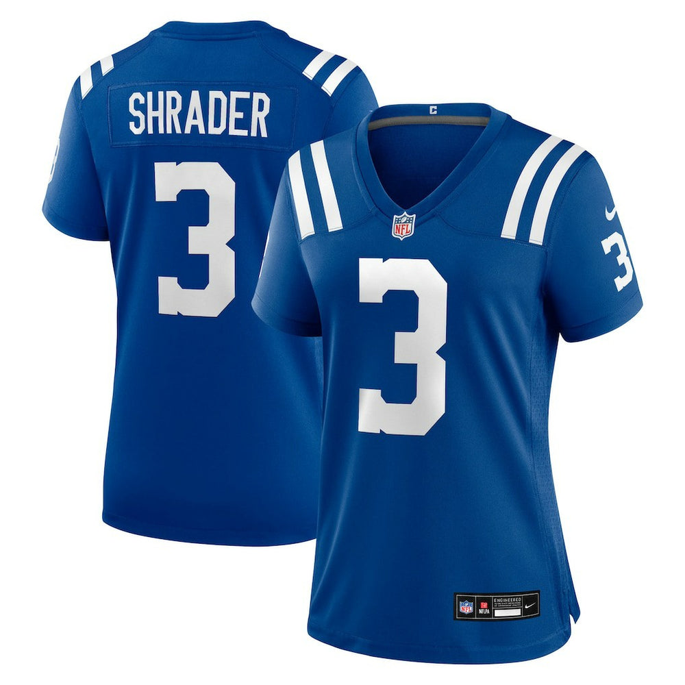 Spencer Shrader Indianapolis Colts Women's Team Game Jersey Royal | Nike for Sale