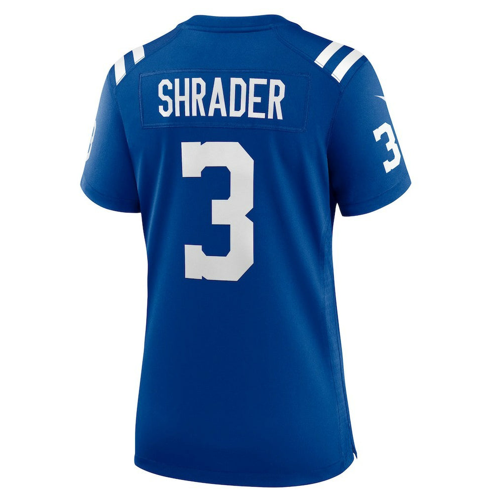 Spencer Shrader Indianapolis Colts Women's Team Game Jersey Royal | Nike for Sale