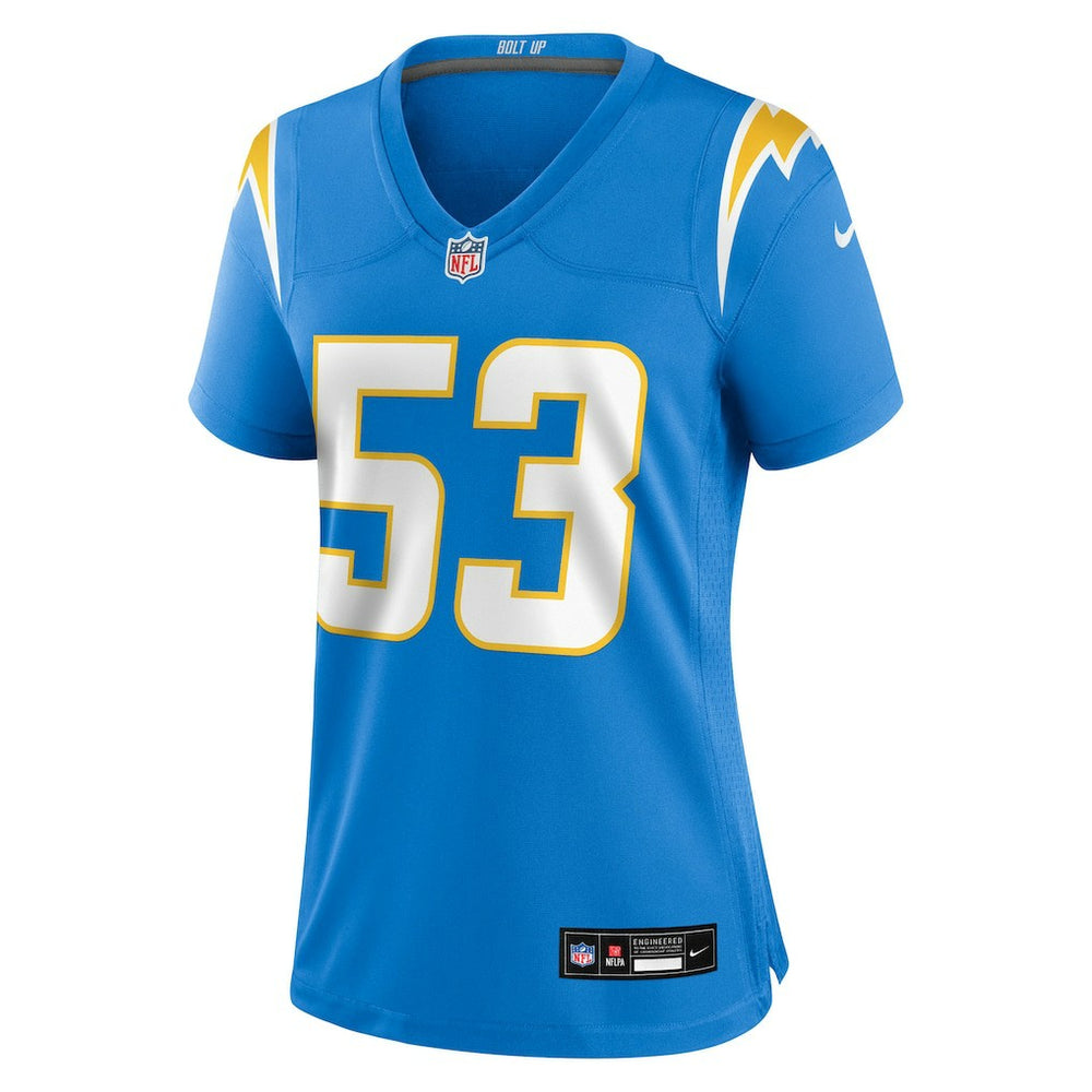 Del'Shawn Phillips Los Angeles Chargers Women's Team Game Jersey Powder Blue | Nike for Sale