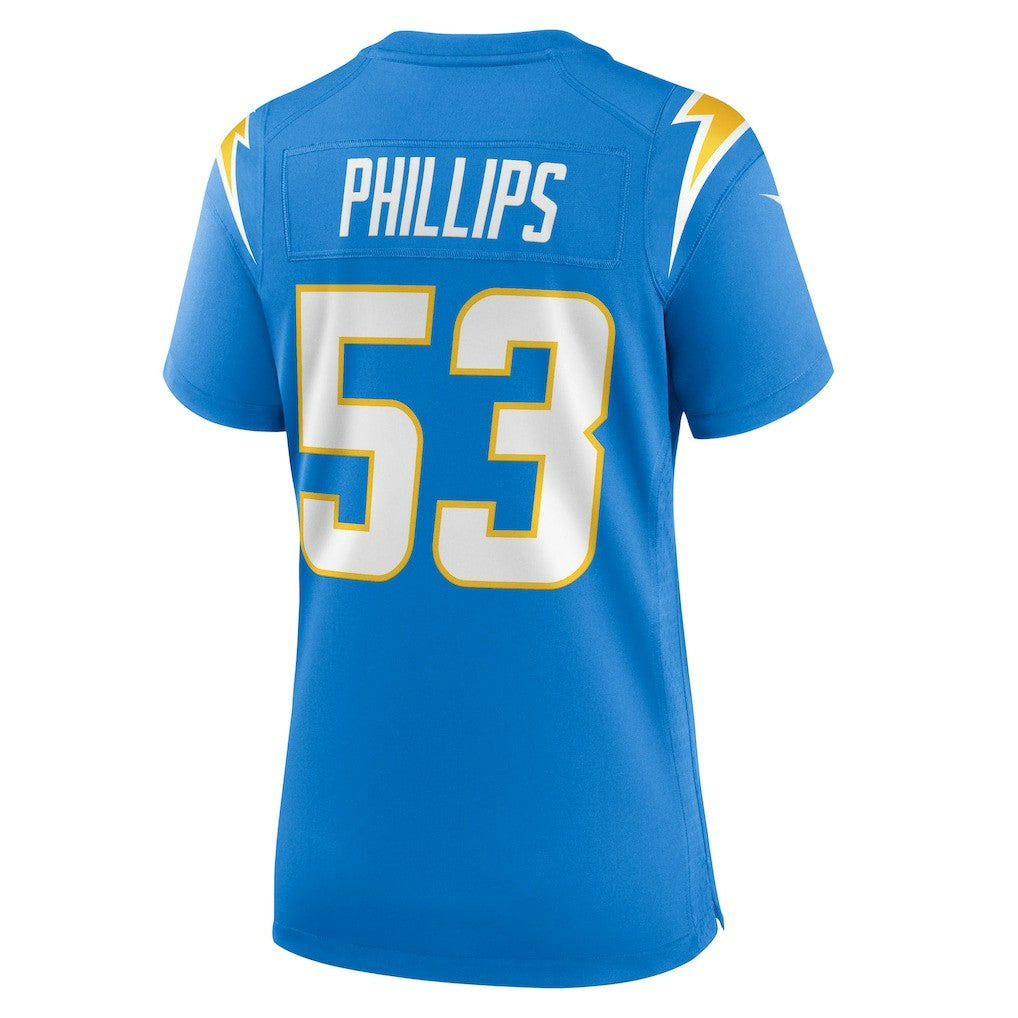 Del'Shawn Phillips Los Angeles Chargers Women's Team Game Jersey Powder Blue | Nike for Sale