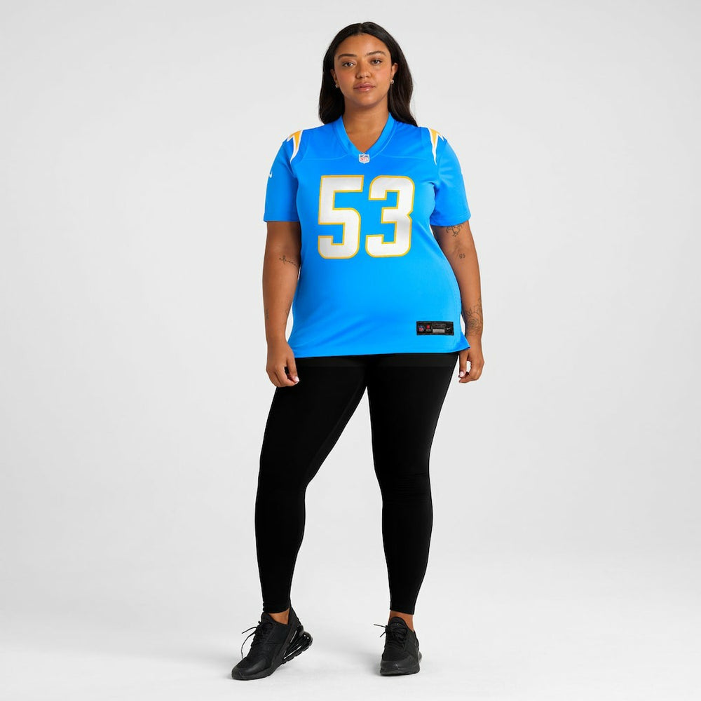 Del'Shawn Phillips Los Angeles Chargers Women's Team Game Jersey Powder Blue | Nike for Sale