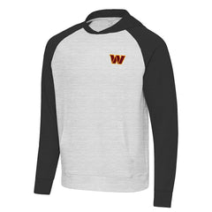 Washington Commanders Antigua Urgent Pullover Hoodie Heather Gray/Black | NFL