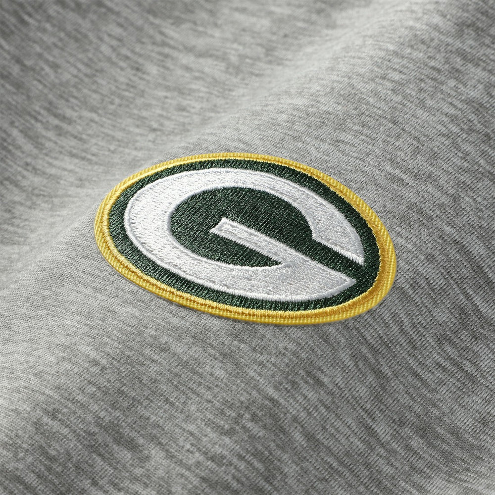 Green Bay Packers Antigua Urgent Pullover Hoodie Heather Gray/Black | NFL