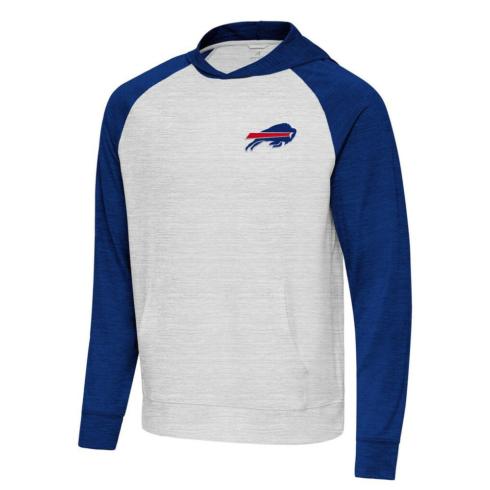 Buffalo Bills Antigua Urgent Pullover Hoodie Royal/Gray | NFL