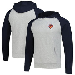 Chicago Bears Antigua Urgent Pullover Hoodie Heather Gray/Navy | NFL