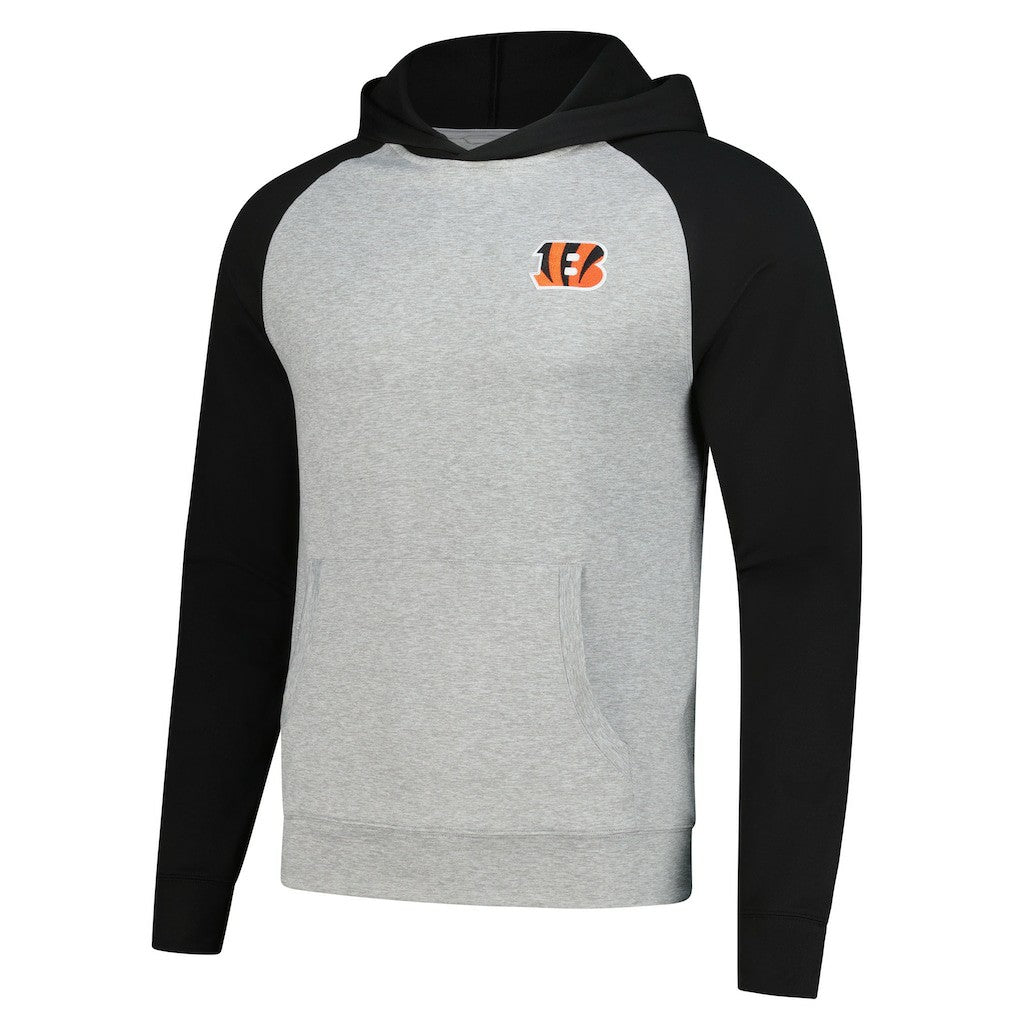 Cincinnati Bengals Antigua Urgent Pullover Hoodie Heather Gray/Black | NFL