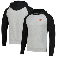 Cleveland Browns Antigua Urgent Pullover Hoodie Heather Gray/Black | NFL