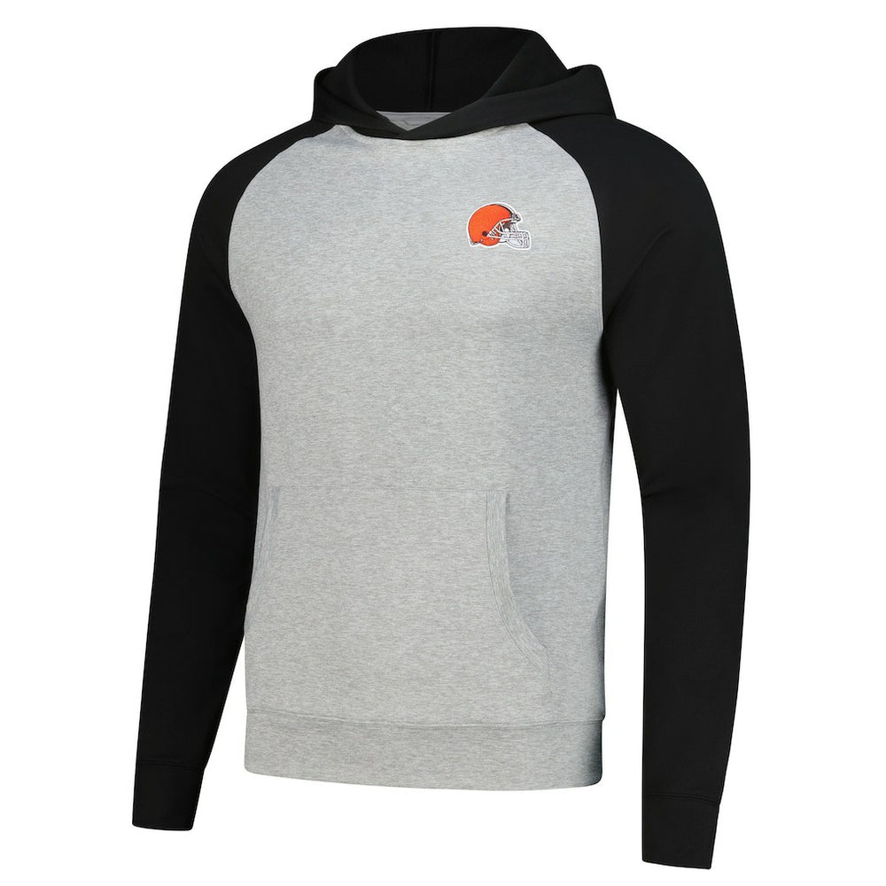 Cleveland Browns Antigua Urgent Pullover Hoodie Heather Gray/Black | NFL
