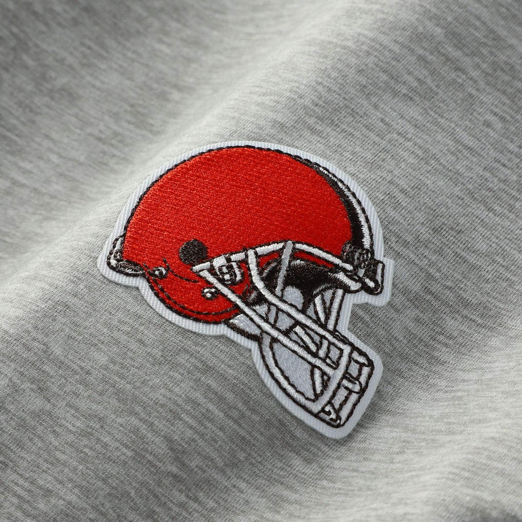 Cleveland Browns Antigua Urgent Pullover Hoodie Heather Gray/Black | NFL