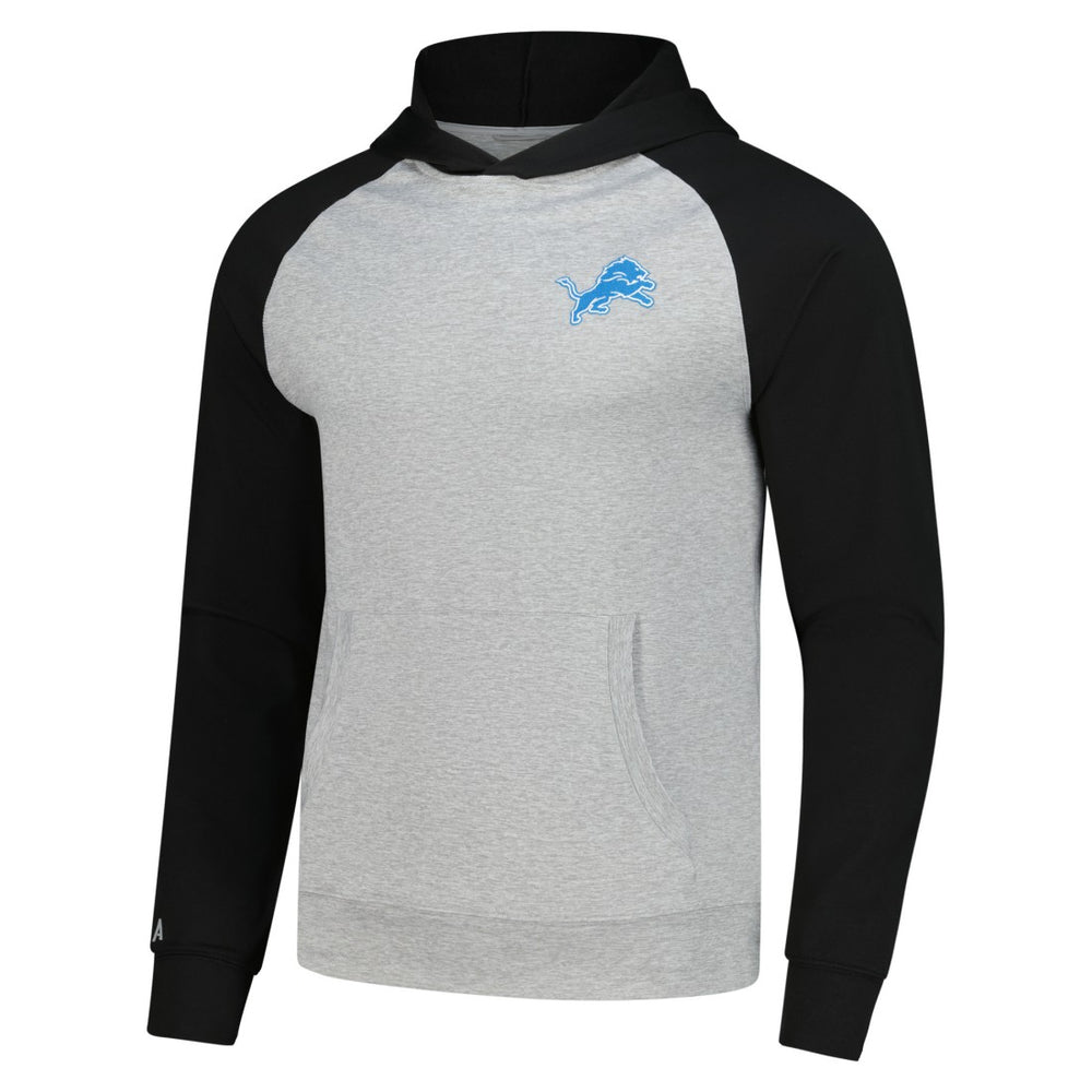 Detroit Lions Antigua Urgent Pullover Hoodie Heather Gray/Black | NFL