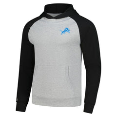 Detroit Lions Antigua Urgent Pullover Hoodie Heather Gray/Black | NFL