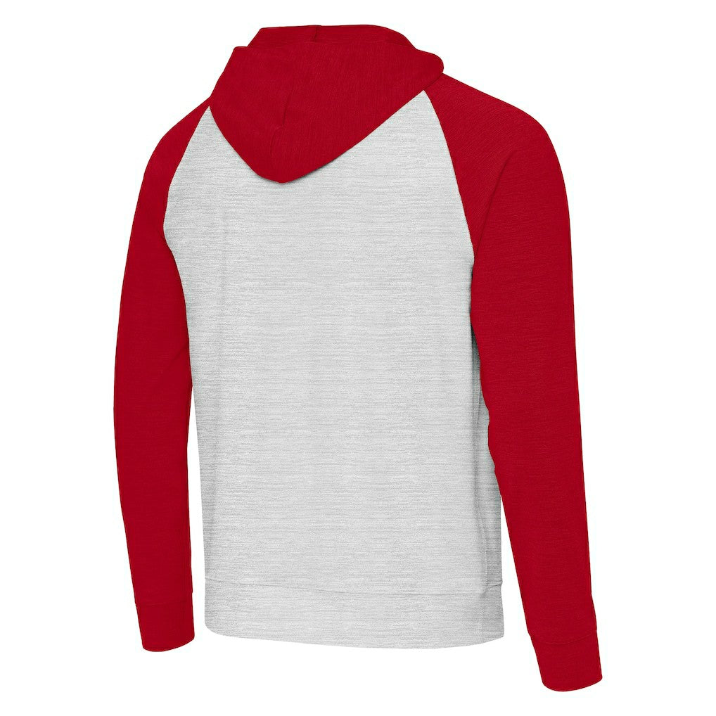 San Francisco 49ers Antigua Urgent Pullover Hoodie Scarlet/Gray | NFL