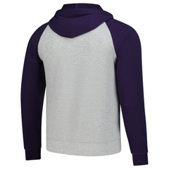 Minnesota Vikings Antigua Urgent Pullover Hoodie Heather Gray/Purple | NFL