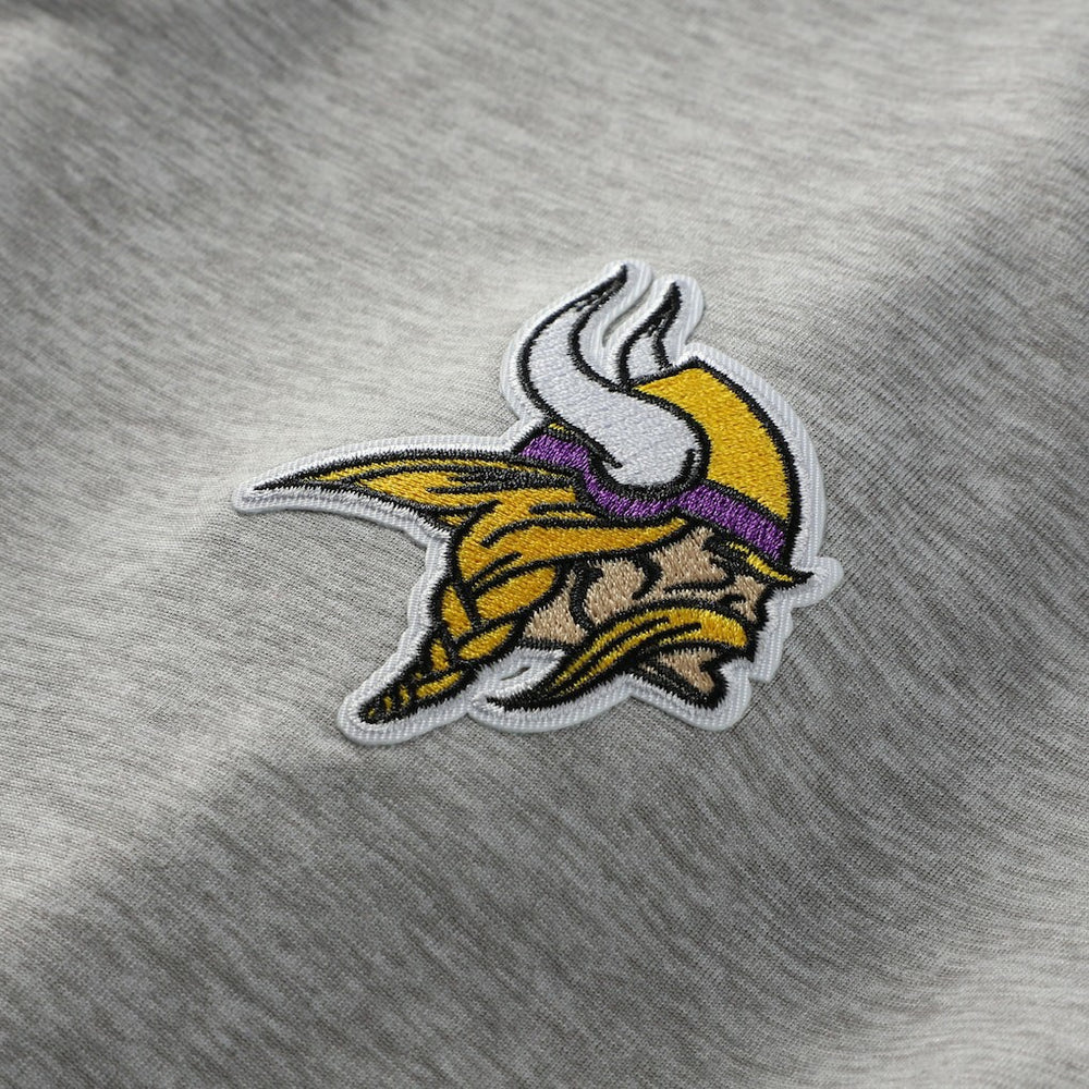 Minnesota Vikings Antigua Urgent Pullover Hoodie Heather Gray/Purple | NFL