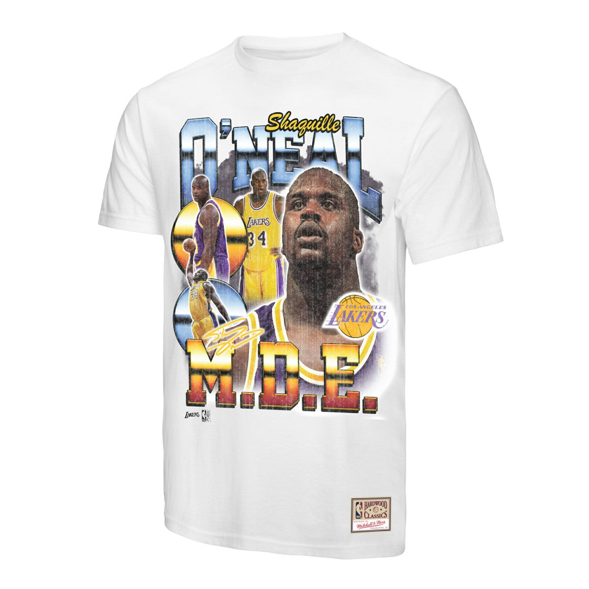 Shaquille O'Neal Los Angeles Lakers Commemorative Collage T-Shirt White - NBA