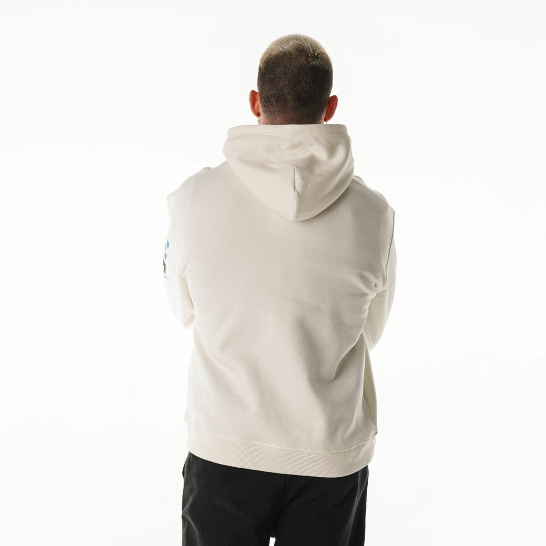 Detroit Lions The Wild Collective Unisex Stacked Graphic Sleeve Fleece Hoodie Cream | NFL