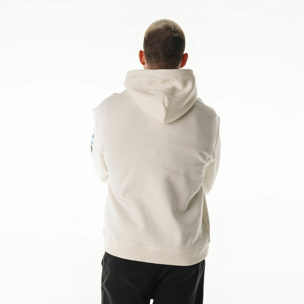 Detroit Lions The Wild Collective Unisex Stacked Graphic Sleeve Fleece Hoodie Cream | NFL