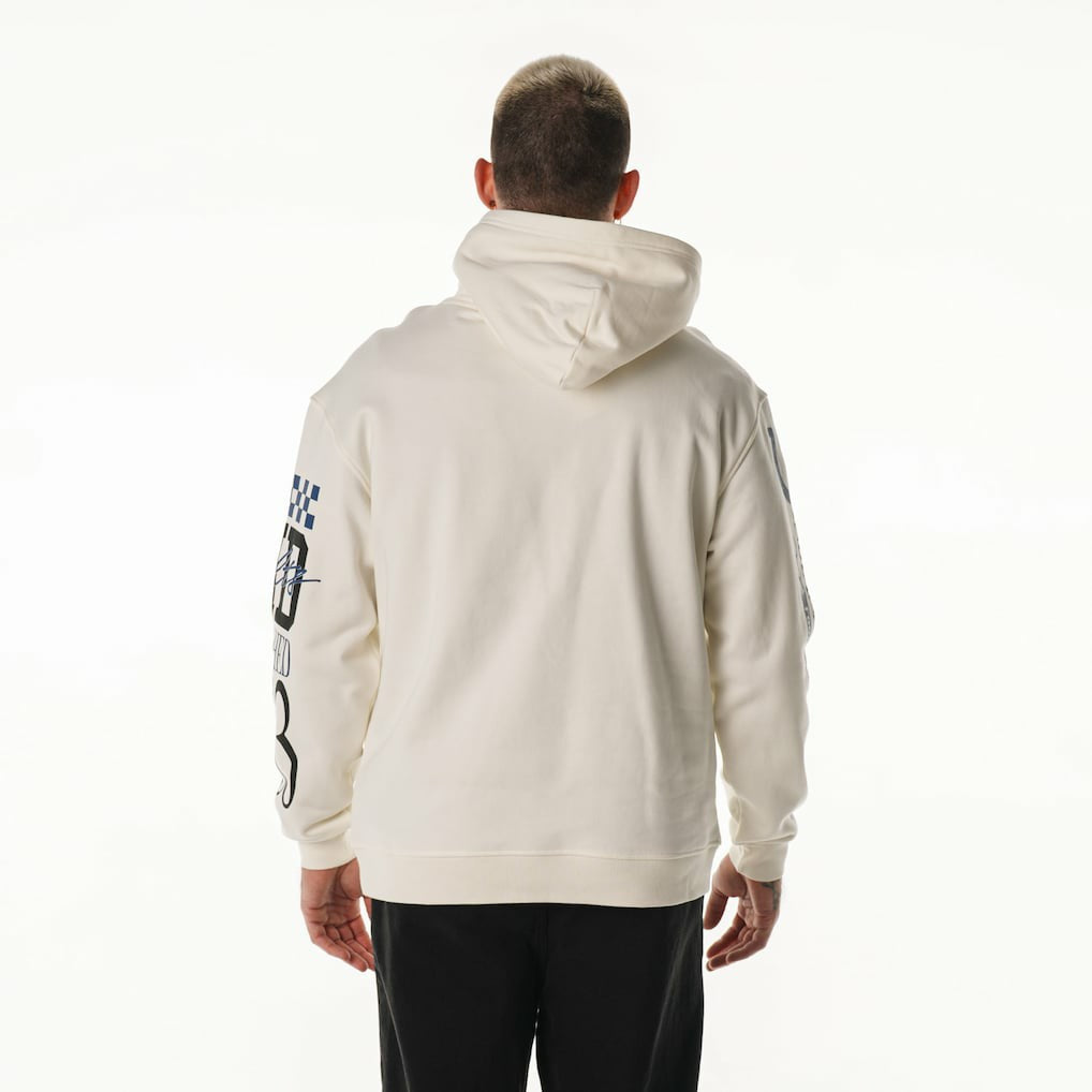 Indianapolis Colts The Wild Collective Unisex Stacked Graphic Sleeve Fleece Hoodie Cream | NFL