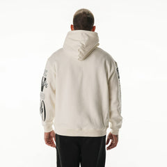 Las Vegas Raiders The Wild Collective Unisex Stacked Graphic Sleeve Fleece Hoodie Cream | NFL