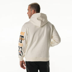 Pittsburgh Steelers The Wild Collective Unisex Stacked Graphic Sleeve Fleece Hoodie Cream | NFL