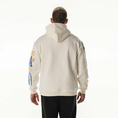 Los Angeles Chargers The Wild Collective Unisex Stacked Graphic Sleeve Fleece Hoodie Cream | NFL