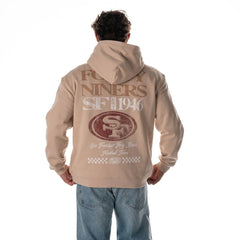 San Francisco 49ers The Wild Collective Unisex Oversized Graphic Fleece Hoodie Tan | NFL