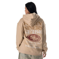 San Francisco 49ers The Wild Collective Unisex Oversized Graphic Fleece Hoodie Tan | NFL
