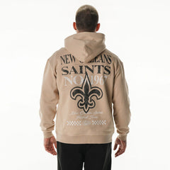 New Orleans Saints The Wild Collective Unisex Oversized Graphic Fleece Hoodie Tan | NFL