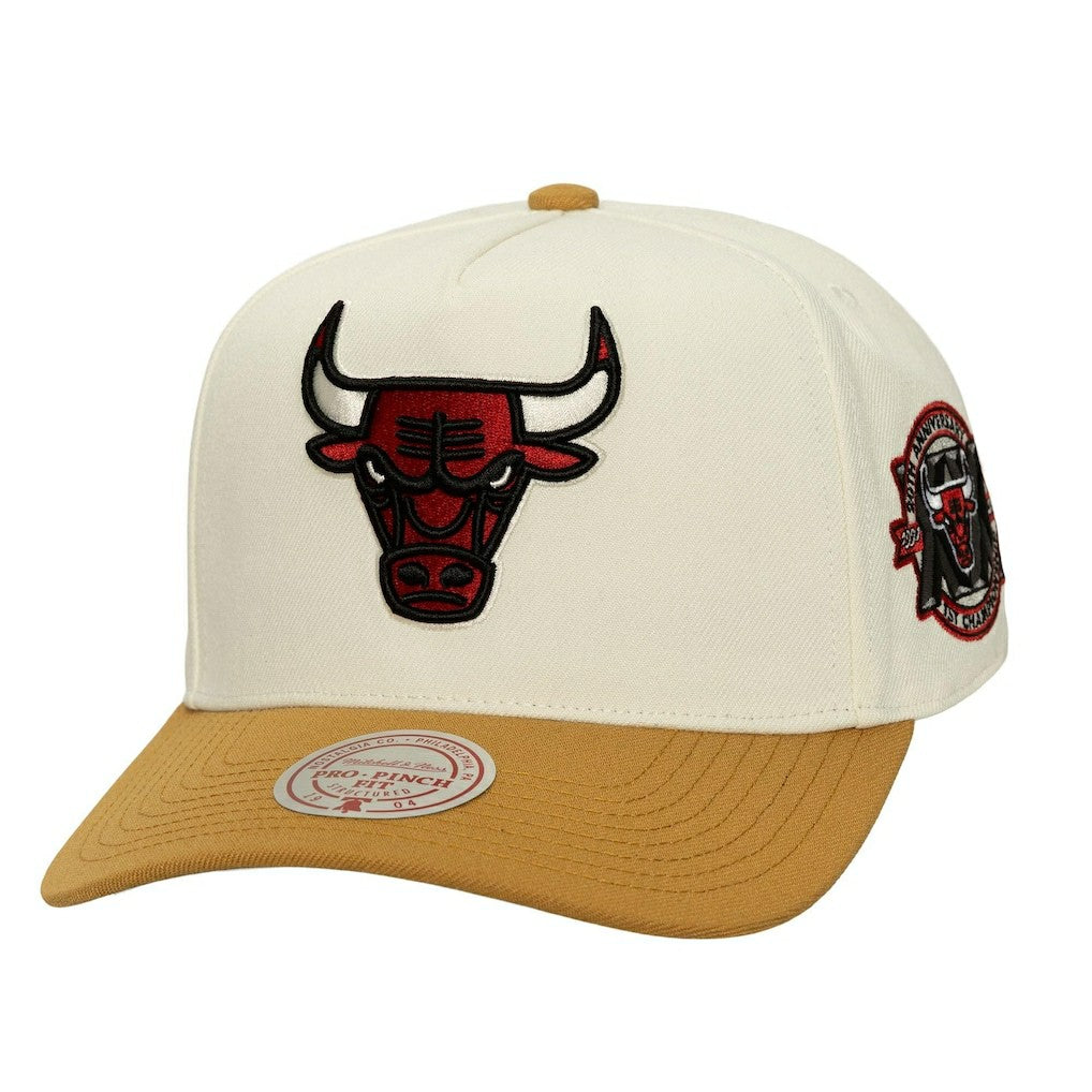 Chicago Bulls Ochre Dusted Double Two-Toned Pro Crown Adjustable Hat Cream - NBA