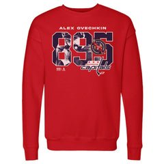 Alexander Ovechkin Washington Capitals 500 Level NHL All-Time Leading Goal Scorer Overlay Pullover Sweatshirt - Red - NHL