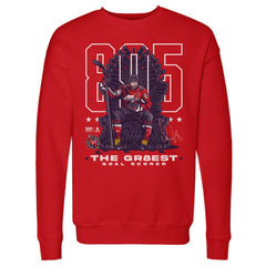 Alexander Ovechkin Washington Capitals 500 Level NHL All-Time Leading Goal Scorer Throne Pullover Sweatshirt - Red - NHL